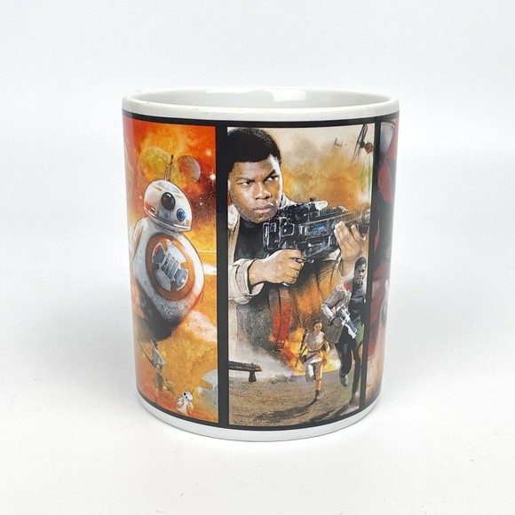 Star Wars The Force Awakens Picture Panels 12 fl oz Porcelain Coffee Mug Cup - Picture 2 of 7